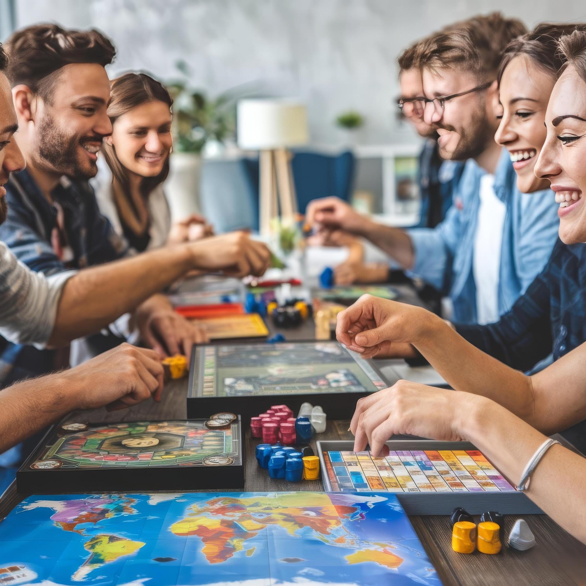 Festival komunitas dengan papan permainan